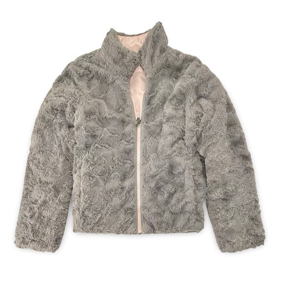 North Face Reversible Mossbud Swirl Jacket Girls M Fits Women XS Pink/Fur - Picture 3 of 15